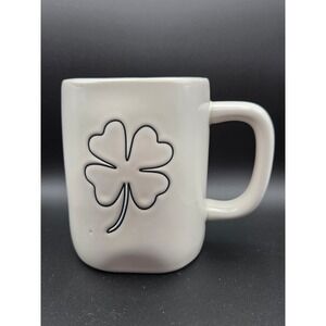 Rae Dunn Artisan Collection By Magenta Ceramic Mug Four Leaf Clover Green
